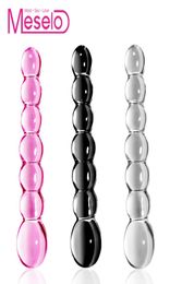 Meselo Glass Beads Anal Plug Gay Sex Toys For Men Woman Vagina Dildo Masturbator Bdsm Products Anus Butt Plug Bead Big Adult Toy Y4823305