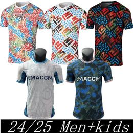 2024 2025 maillot MarseilleS soccer jerseys foot CUISANCE GUENDOUZI ALEXIS PAYET CLAUSS football shirts men kids VERETOUT Under Olympique Vitinha fans player 666