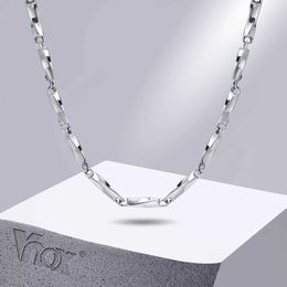 Chains Vnox Mobius Chain Necklaces for Men 4mm Twisted Bar Links Necklace Never Fade Silver Colour Geometric Boy Collar d240509