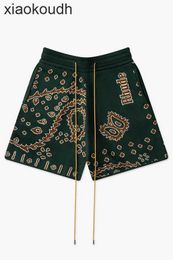 Rhude High end designer shorts for cashew flower drawstring wool knitted wool summer shorts mens fashion With 1:1 original labels