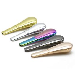 Spoon Tobacco Pipe Smoking metal Pipes Zinc Alloy Bubblers Pipes With Magnet Magnetic Portable dry herb tobacco pipes for gift8846382