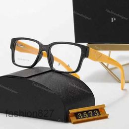 Reading glasses designer Polarised sunglasses men Anti-blue light transparent lens triangle badge frame colorblock daily glasses unisex rectangular goggles AA74