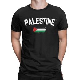 Men's T-Shirts Palestinian Flag T-shirt Mens 100% Pure Cotton Unique T-shirt Round Neck T-shirt Short Silver Clothing 4XL 5XL 6XL T240508