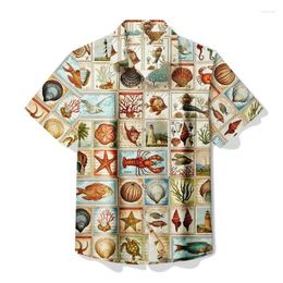 Camicie casual maschile 2024 Summer Street Short Short Shirt Patchwork Hawaiian Patchwork T-shirt unisex Beach