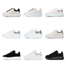 New Designer Casual Shoes Oversized alexande rmcqueen Sole White Black Leather Veet Suede Women Espadrilles Men High-quality Flat Lace Up Trainers Sneakers