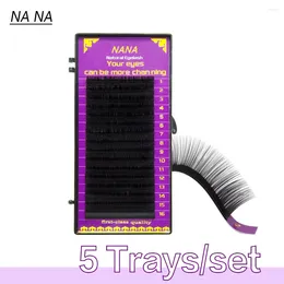 False Eyelashes 5cases Quality Eyelash Extensions Tray Fake Mink Single Size Soft Natural