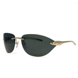 Sunglasses Rimless Sunglass Square Shape K Gold Top Quality Fast Delivery Brand Desginer With Original Box 174A