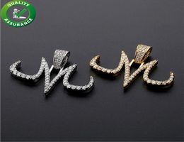 Iced Out Chains Diamond Pendant Designer Necklace Mens Gold Chain Pendants Hip Hop Jewelry Rapper Hiphop Accessories Fashion Lette4629018
