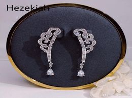 Hezekiah 925 Tremella needle noble Earrings Long section Shiny tassel Eardrop Luxurious Dance party high quality9976798