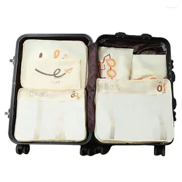 Storage Bags Suitcase Packing Cubes 6pcs Underwear Clothes Travel For Luggage Compartmented