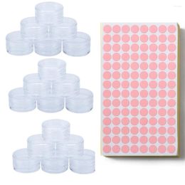 Storage Bottles 10pcs 3g Empty Plastic Cosmetic Makeup Jar Pots Transparent Sample Eyeshadow Face Cream Lip Container Stickers DIY