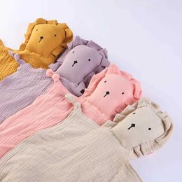 Towels Robes Baby Soothe Blanket Soft Gauze Bibs Teether Burp Cloth Gift Lion Animal Doll Appease Towel Comfort Sleeping Cuddling Toy