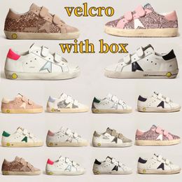 Designer Kids Sneakers Sneakers Golden Superstar Childrens Sneaker Classic White Do-Old Dirty Geoseisty Child Velcro Casual Cash Shoes Shoes