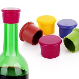 Silicone Wine Stoppers Leak Wine Bottle Sealers for Red Wine and Beer Bottle Cap Kitchen Champagne Closures 5 Colors DA2179044204