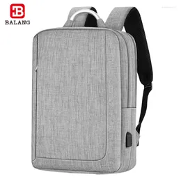 Backpack BALANG Laptop Men Multifunctional Business Notebook Bagpack USB Charging Waterproof Men's Backbag Casual School Bag