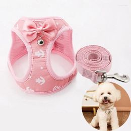 Dog Collars Puppy Cat Harness With Leash Breathable Padded Mesh Pet Vest Clothes For Small Mid Dogs Collar Yorkshire Accessories