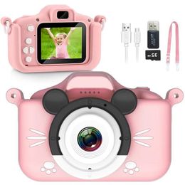 For Toy Birthday Kids Camera Toys 2000W Pixel 2 Digital Gifts Game SLR HD Mini Educational Cameras Children Christmas Video Sel Frrrw