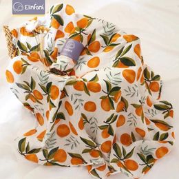 Blankets Elinfant Cotton 120 110cm 2 Layers Born Baby Bath Towel Wrap Muslin Swaddle Wholesale Drop