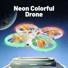 Drones H122 Drone Professional 8k HD WIFI FPV Camera with Neon Lights Drone Obstacle Avoidance for Aerial Photography Foldable Four Helicopters d240509