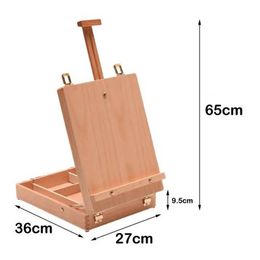 Wooden Art Easel Box Case for Painting with Storage Beechwood Sketch Easel for Adult Beginner Professionals Painters 240430