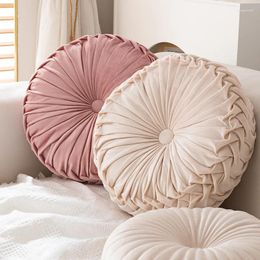 Pillow Sofa Homestay Decoration Wheel PuTuan Pumpkin Round Pink Seat Waist Living Room