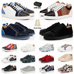 With Box Red Bottoms Casual Shoes Men Dress Shoes Sneakers Sole Made In Italy Platform Loafers Vintage Mens Women Spikes Low-Top Bottom Cut Low Plate-forme Trainers