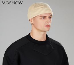 Winter Hat For Men New Docker Cap Warm Knitted Beanie Men Skullcap Unisex Brimless Cap Solid Color Woman Beanie Male Hip Hop Hat Y2273507