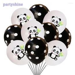 Party Decoration 10pcs Cartoon Panda Shaped Latex Balloons Supplies Happy Birthday Theme Baby Decors