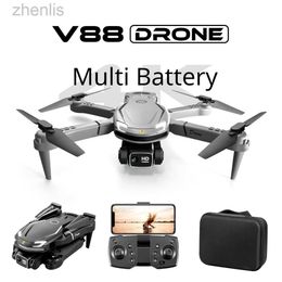 Drones V88 Drone Multi Battery Range 8K 5G GPS Professional HD Aerial Photography Dual Camera Obstacle Folding Aircraft d240509