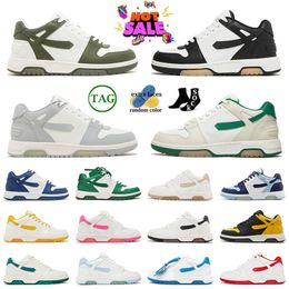 Out Of Office OOO Low Designer Flat Casual Shoes Platform Low Sneakers Black White Beige Green Mens Women Light Purple Orange Gradient Trainers Walking