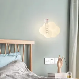 Wall Lamps Children's Room Cloud Cute Astronaut Puppy Kitten Decor Modern Creative Nursery Baby Boy Girl Bedroom Light