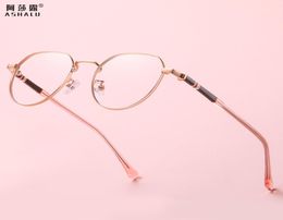 Ashalu 2021 new fashion women039s plate mosaic legs spectacle frame can be equipped with shortsighted men039s glass1ZAG6124749