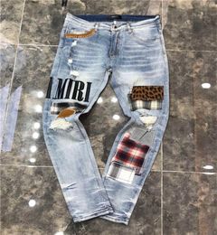 2020 slim straight jeans men tore denim torn jeans nightclub black blue cotton fashion tight spring and autumn men039s pants H35500477