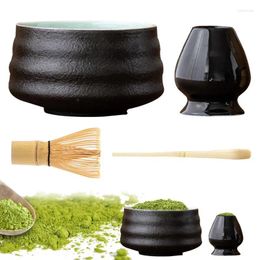 Teaware Sets Matcha Kit Set Whisk Holder And Bowl 4pcs Accessories For Japanese Tea Ceremony Lovers Beginners