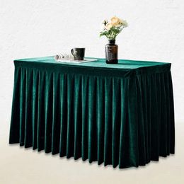 Table Cloth Solid Colour Conference Tablecloth Exhibition Celebration Cover Gold Velvet Skirt Plush Decorate