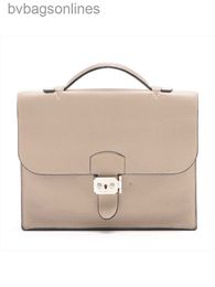 Top Grade Hremms Genuine Leather Designer Hand Bags Free Shipping Women Handheld Briefcase Peche27 Elephant Grey Leather Silver Buckle Vintage Bag Bag