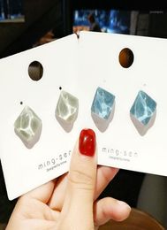 Stud Square Resin Women Earrings Korean Cute Candy Colour Chic Earing Fashion Jewellery Girls Accesorios Pendientes Mujer Moda 202115523747