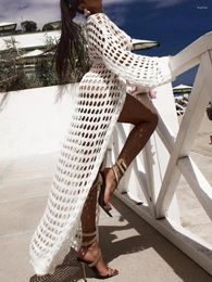 Women S Cardigan Crochet Bikini Open Front See Through Solid Color Tie Long Hollow Out Sweater Flowy Swimsuits