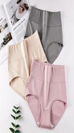 Women039s Panties 3pcs Underwear HighEnd Hips Shaping Body Size Plus Cotton High Waist Ladies Briefs Shorts1544734