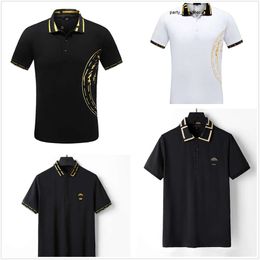 Fashion Designer Mens Polos Shirt T-shirt Summer Casual Embroidered Pattern Pure Cotton High Sreetbusiness Black and White Collar Shirts M-3xl ggitys 7XOI