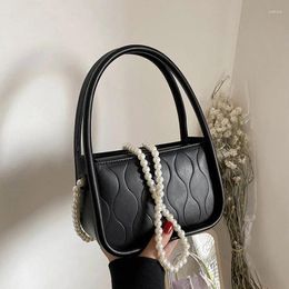 Shoulder Bags Wave Pattern Small PU Leather Fashion Crossbody 2024 Summer Chain Handbags And Purses Lady Tote
