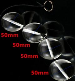 Dia 50 MM Big Glass Anal Beads Butt Plug Stimulator In Adult Games Fetish Anus Pleasure Sex Toys For Women And Men Gay1760985