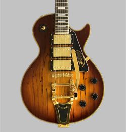Big jazz electric guitar, peach wood body, fashion pattern, pop rock, high-end configuration 2589