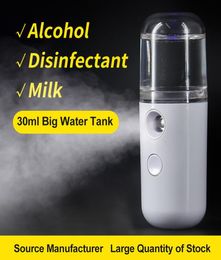 Portable Mini Nano Mist Sprayer Facial Steamer Face Humidifier Nebulizer Antiaging Wrinkle Women Beauty Skin Care Tools 30ML USB 7590971