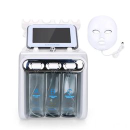 Microdermabrasion 7 In 1 Dermabrasion Machine With Sprayer Vacuum For Head Spot Removal Facial Led Mask Skin Peeling Ce