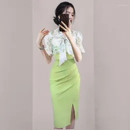 Party Dresses S Summer Elegant Fashion Print Vintage Pencil Dress Women Chic Bodycon Office Casual Vestidos