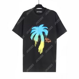 Palm PA 24SS Summer Rainbow PALM Letter Printing Logo T Shirt Boyfriend Gift Loose Oversized Hip Hop Unisex Short Sleeve Lovers Style Tees Angels 2213 NSSY