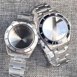 Other Watches Stainless Steel 39MM Silver Case Domed Sapphire Glass Fit NH34 NH35 NH36 ETA 2824 PT5000 Rotating Bezel Screw Crown T240508