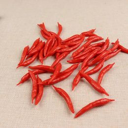 Decorative Flowers 1pc Simulation Chili El Decoration Pography Props Vegetable Red Pepper Po Christmas Kitchen Decor