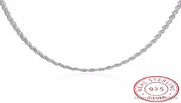 Men039s Fine Jewelry 3mm ed Rope Chain Necklace Size 16039039 18039039 20039039 22039039 240399845753